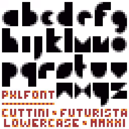 Cuttini Futurista Lowercase Px Font