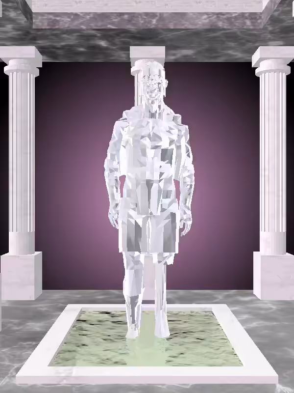 HeavenComputer: The Fragmented Jumping Silver Chrome Man #1381