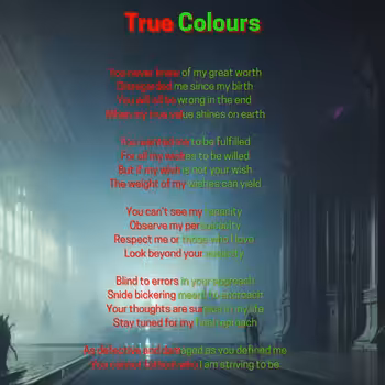 Provocative Poetry: True Colours