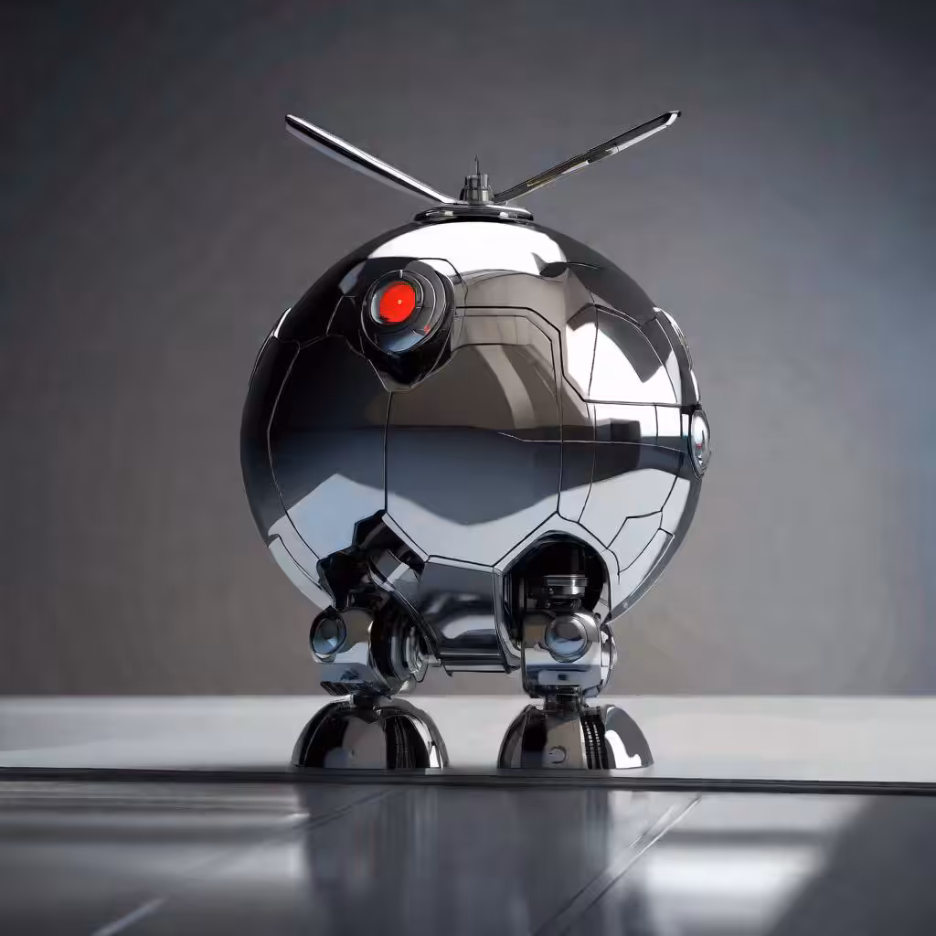 Silver Robotic Apples #1