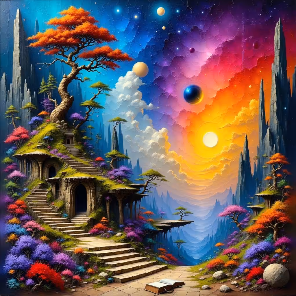 Surrealist Dreamscapes: Two Roads