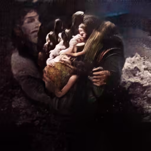 With the end of the world upon them he held the woman he loved and her children as there was nothing left to be done