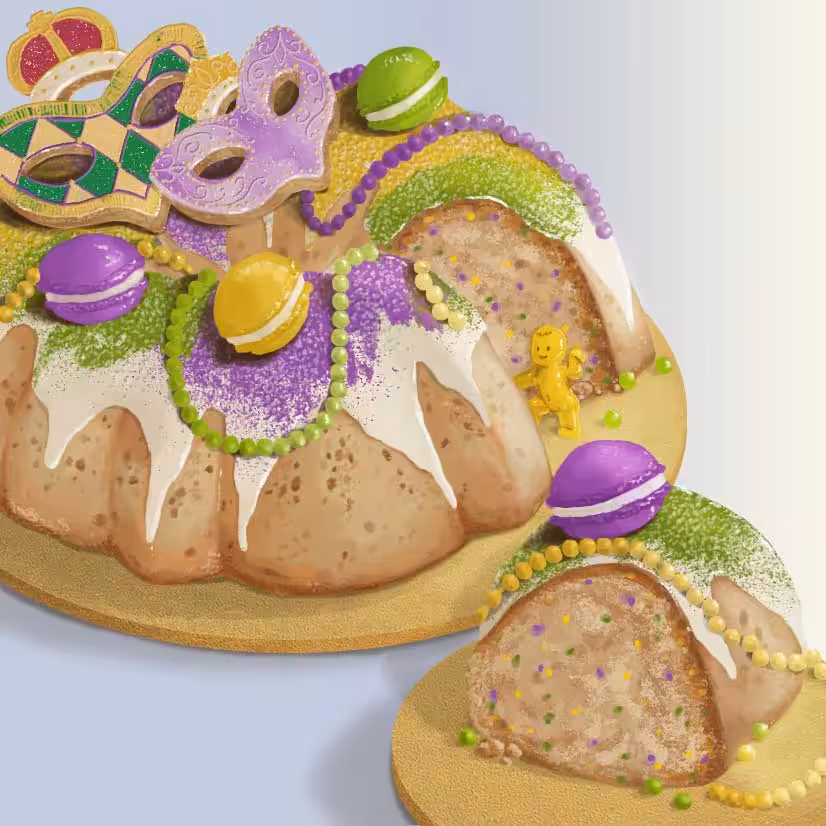 Mardi Gras Cake