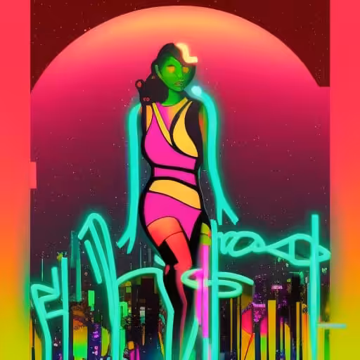 art:  neon city