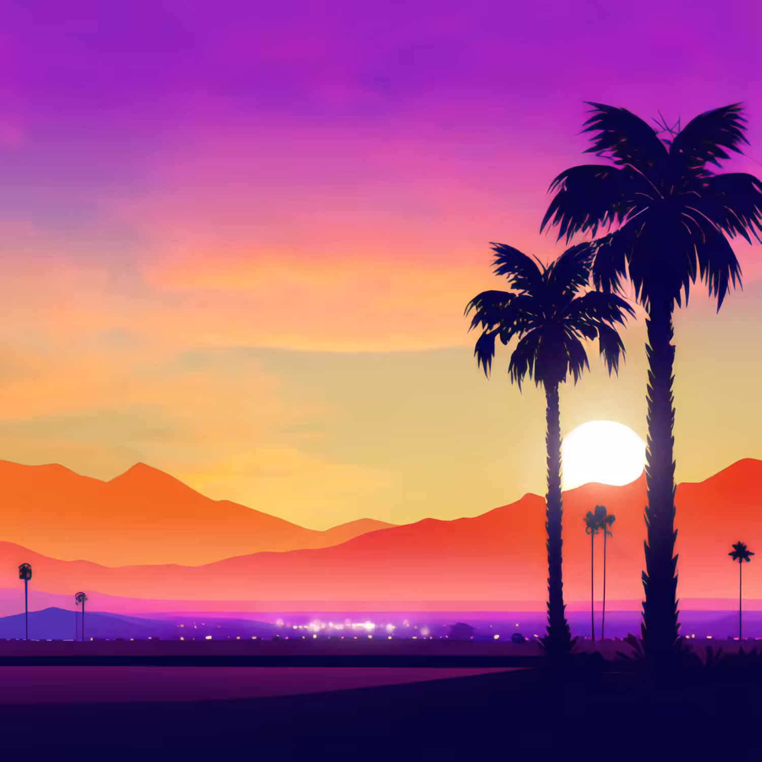 Purple Palms