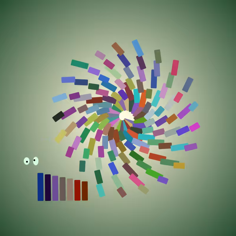 Colored snails #17/18. Caracoles de Colores