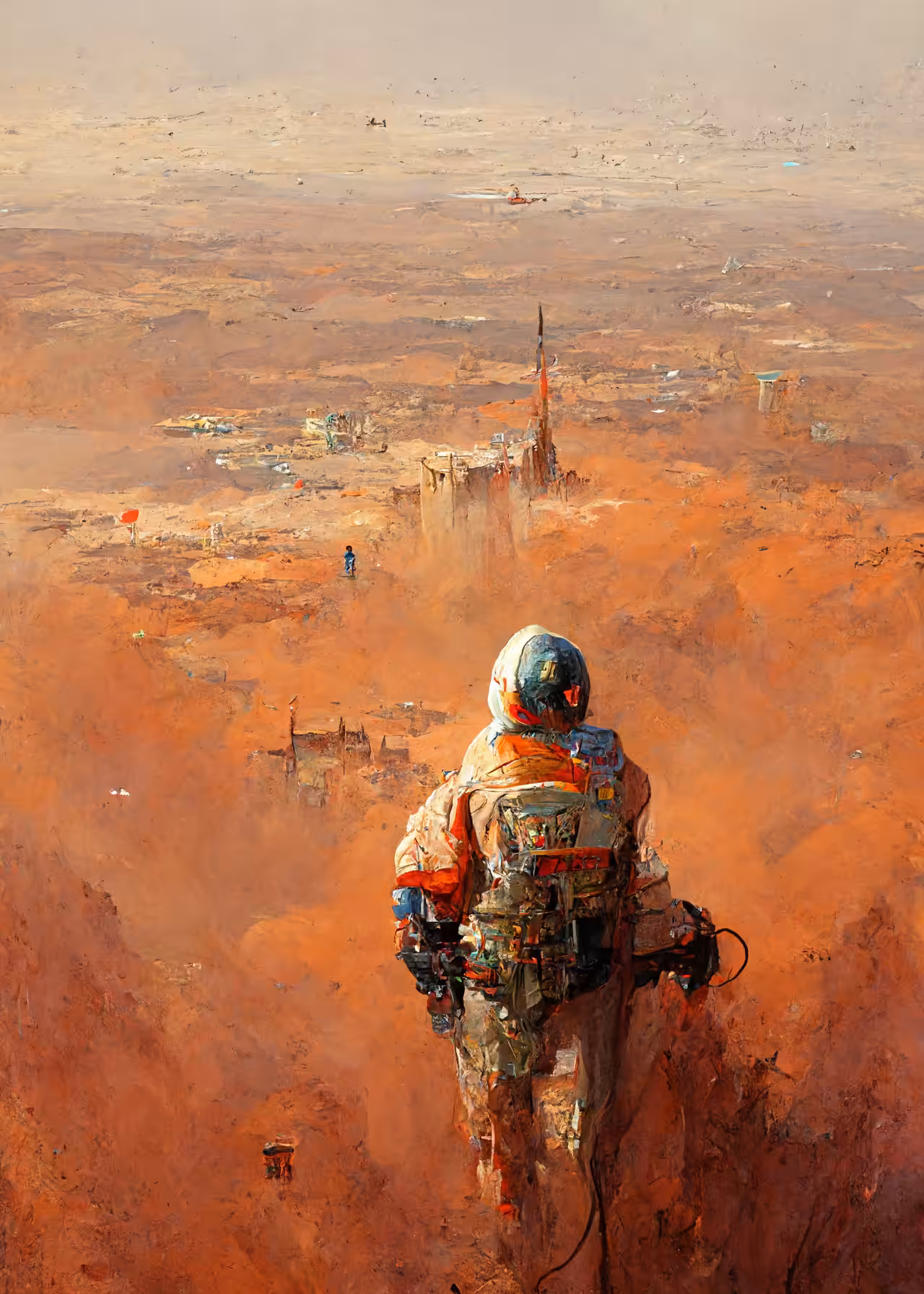 Wanderer above a sea of sand.