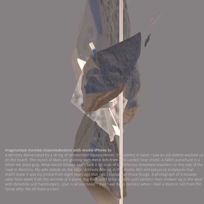 Fragmented triacontahedron with iPhone 5s #90