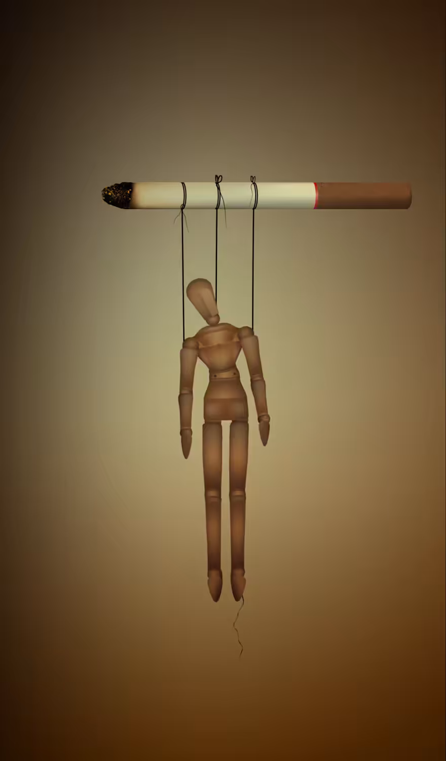Smoking addiction. Animation