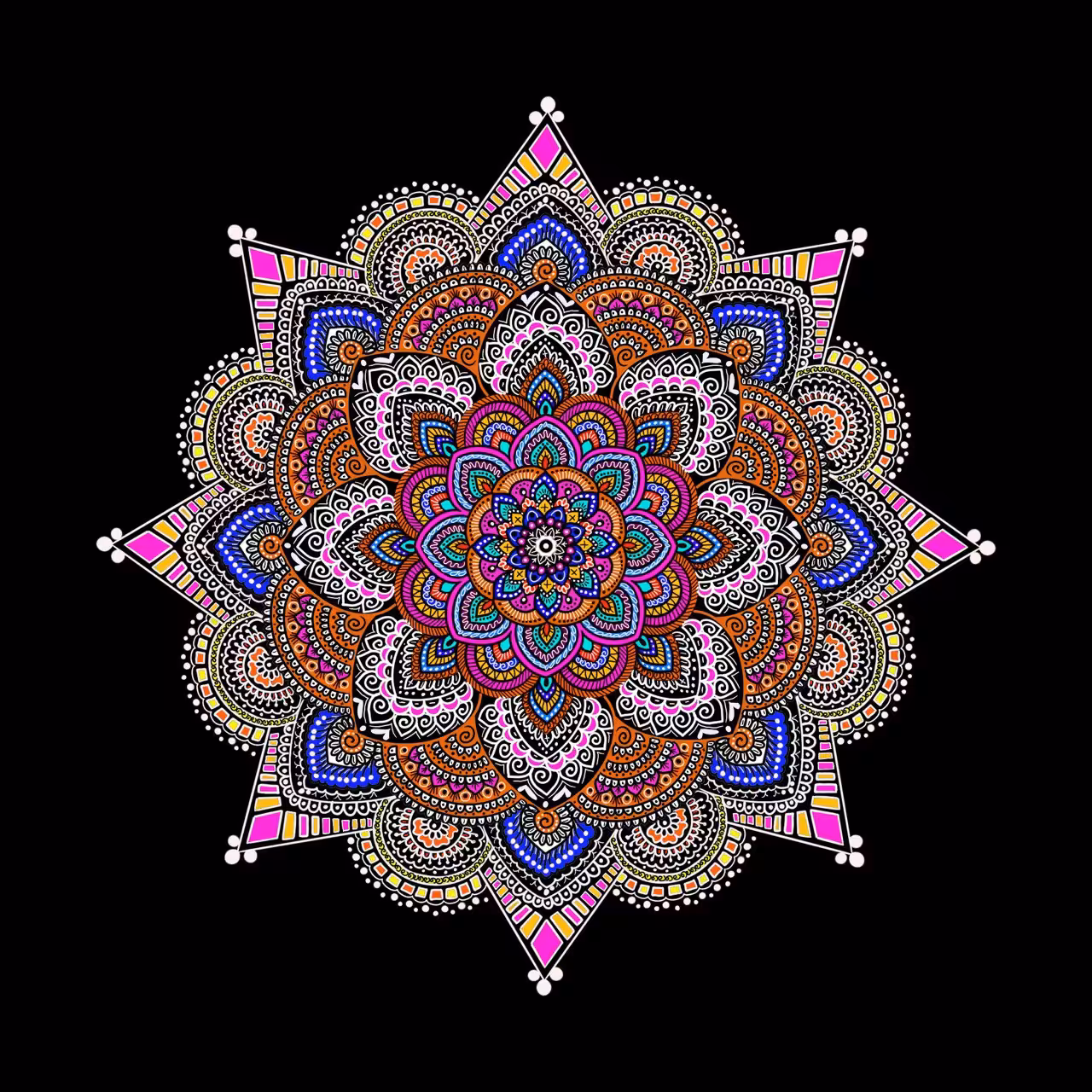 Life of mandala : Colours of mandala 
