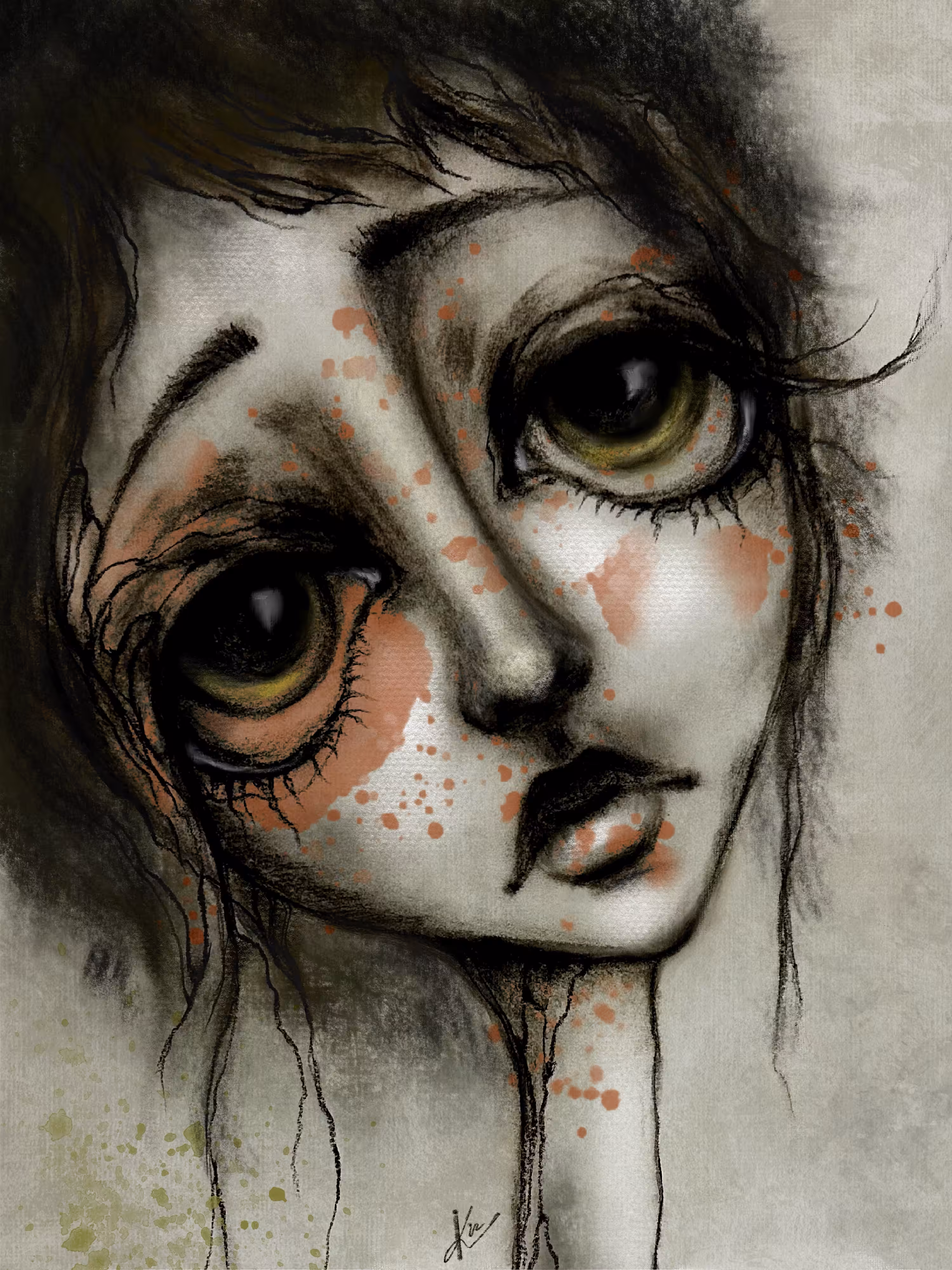 Probably, the abditory is in her eyes 