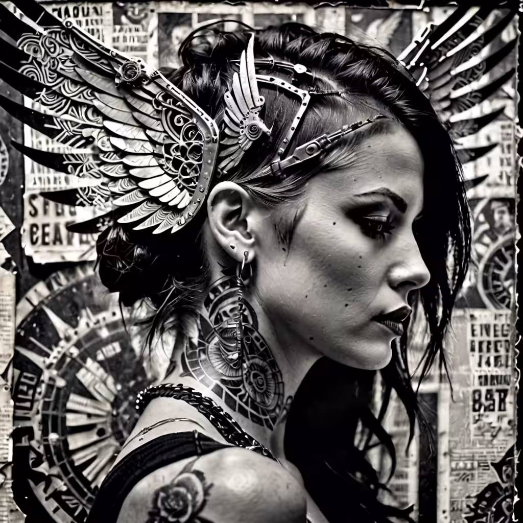 Hybrid Aesthetics: Wings of the Mechanized Muse