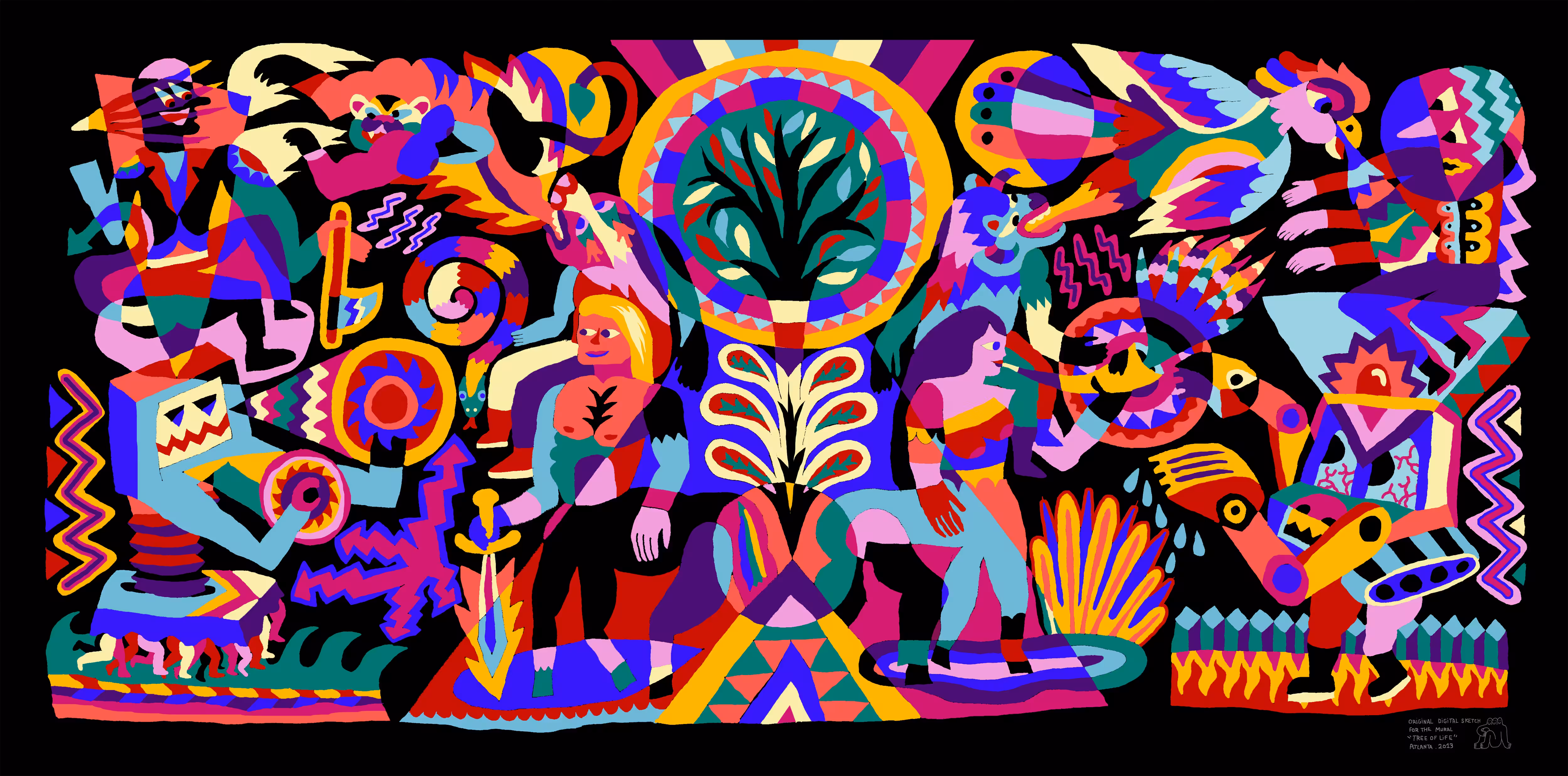 Original digital Sketch "Tree of life"