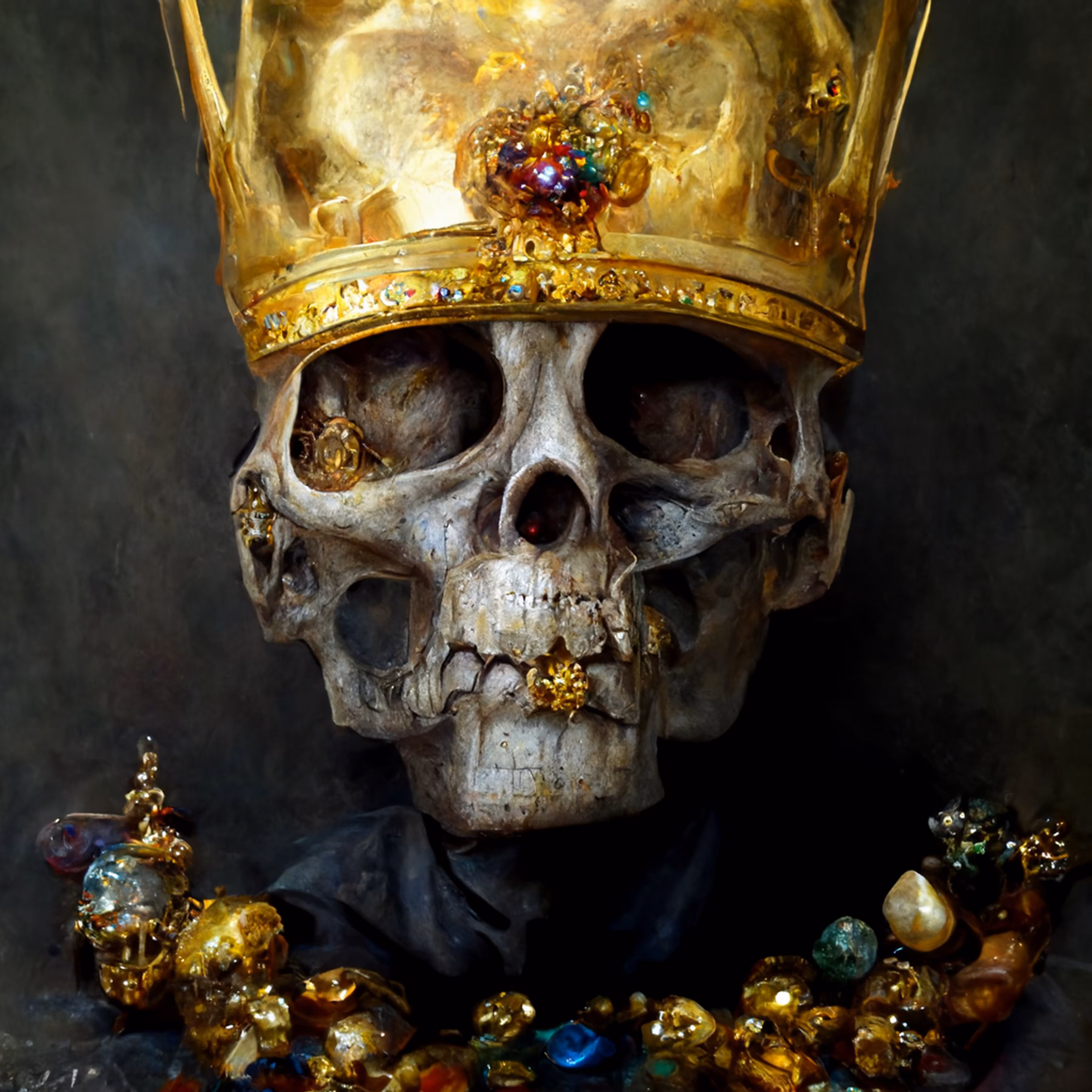 No 7 in the King Skulls Series by Rex Luciferius a rare 1/1 NFT by Rex for #darktez 2022