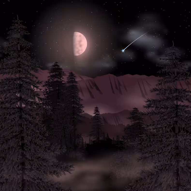 Moonlit Mountains #46