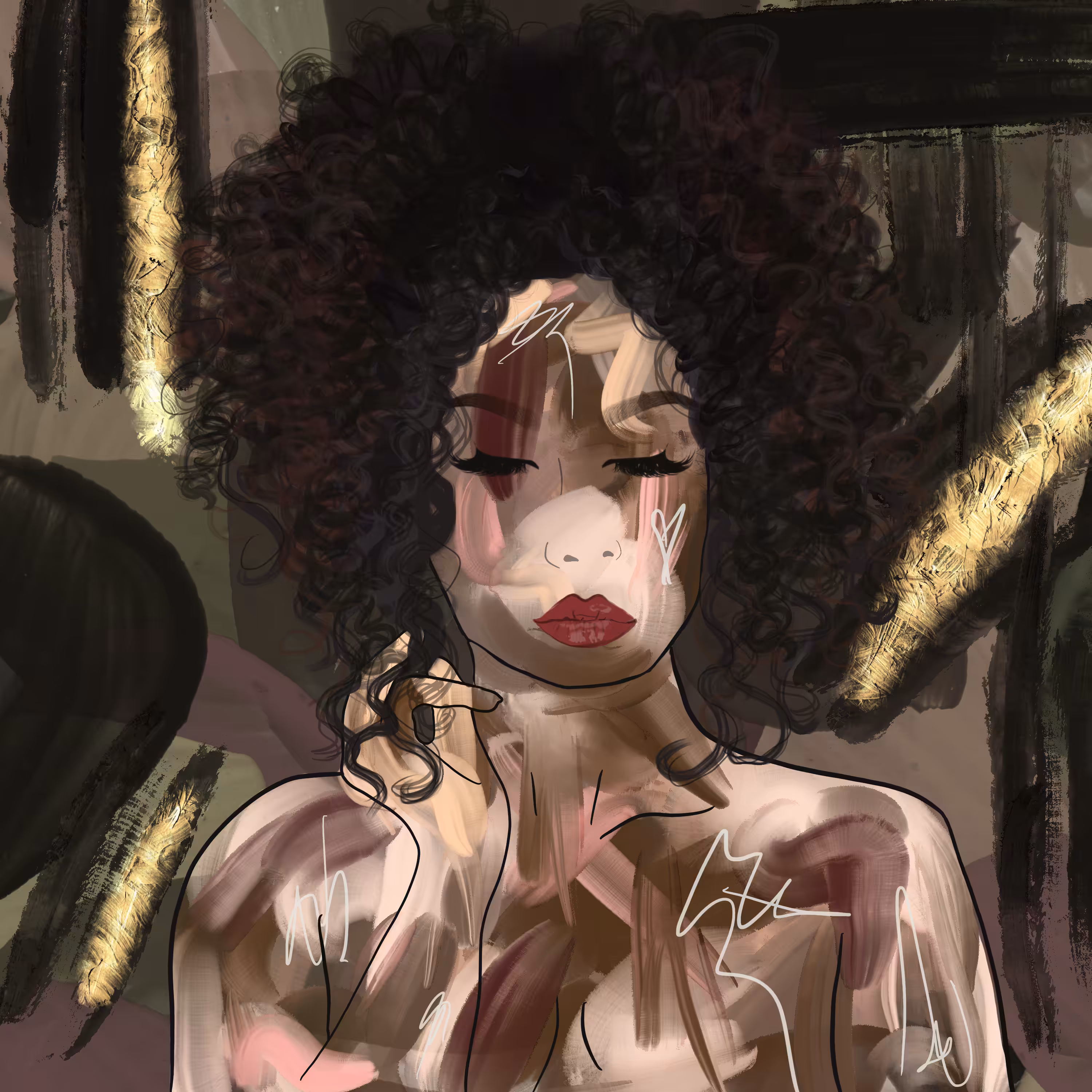 Curly Goddess #009