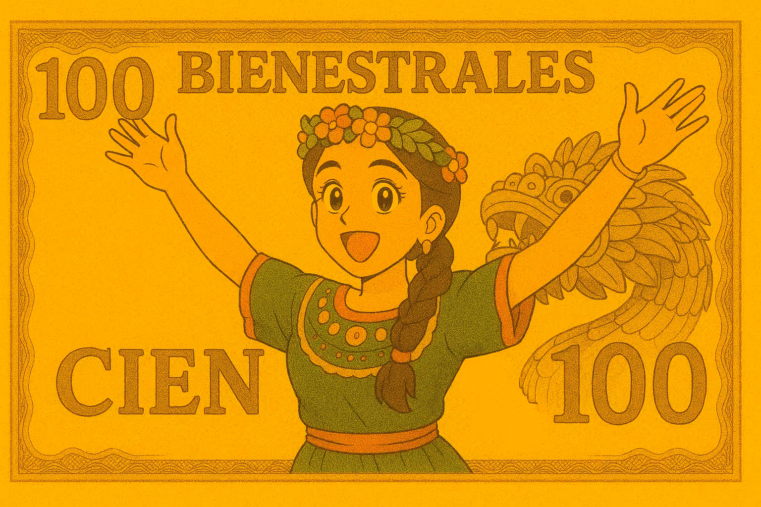 Bienestrales: Mexican Art Money: Bienestrales Mexican Art Money 100 Pesos