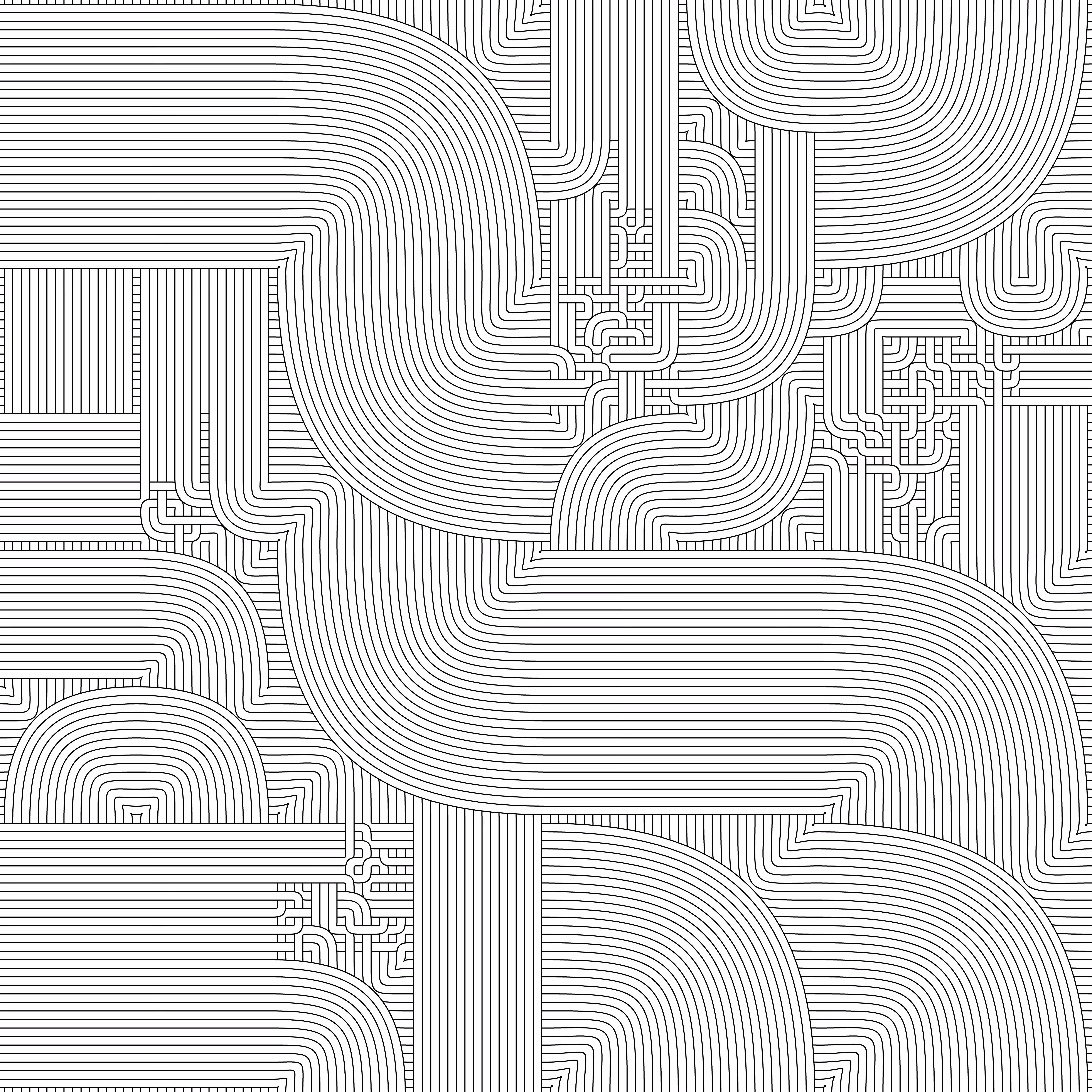 Multi-scale bezier Truchet tiles