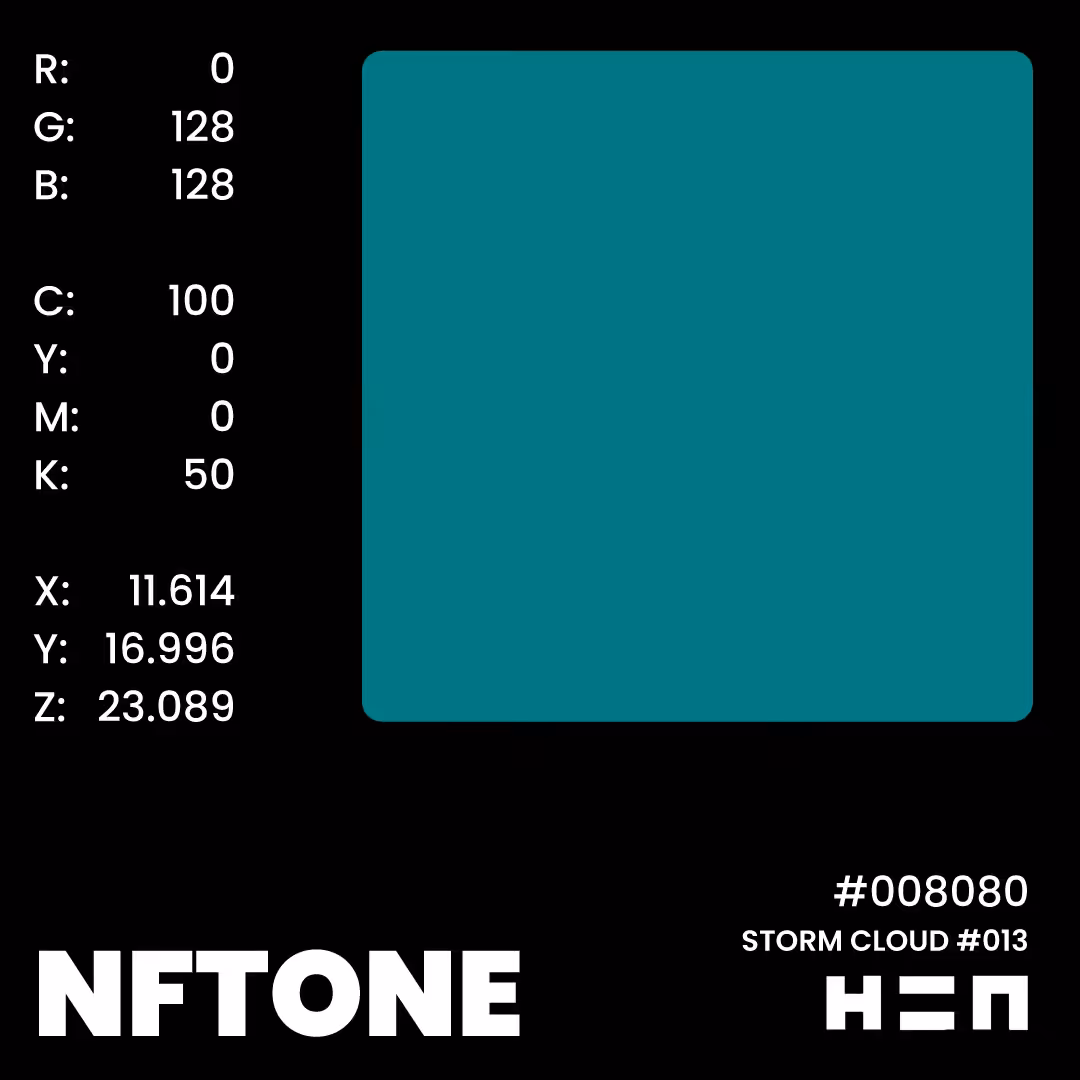 NFTONE - Cloud Storm - #013 - H=N Classic Swatches Collection