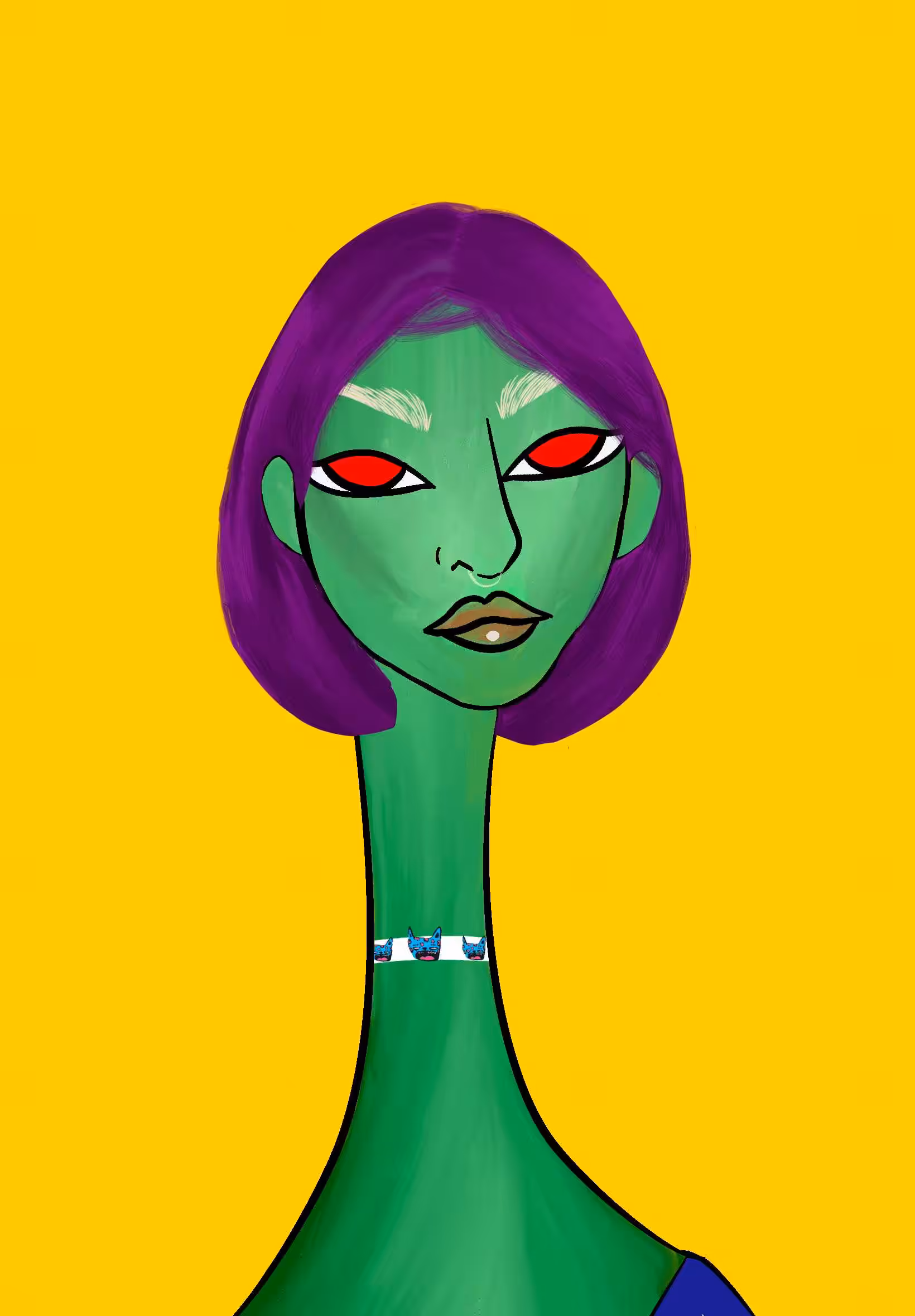 Long Neckie Lady #709