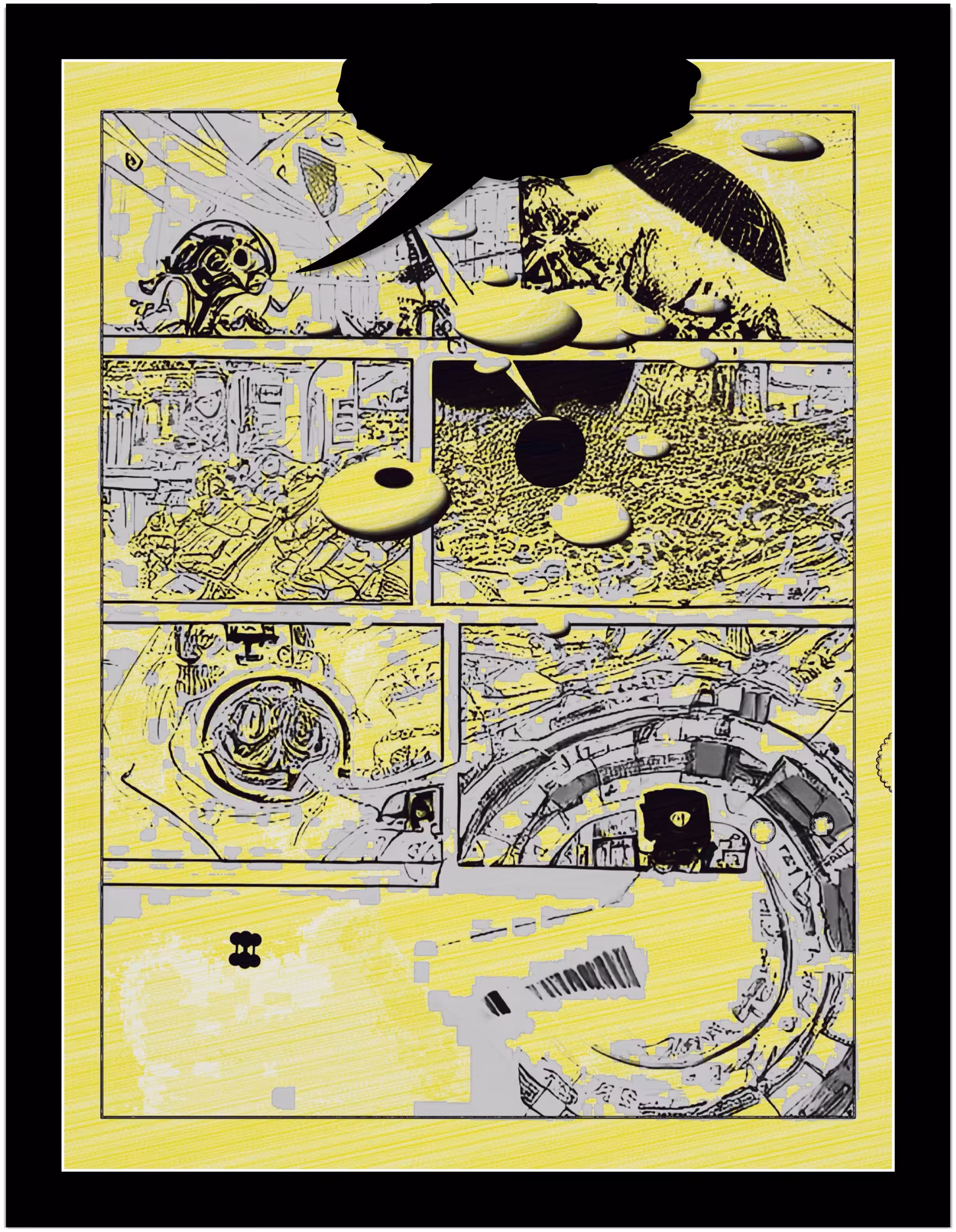A Harmony In Grey, Yellow And Black