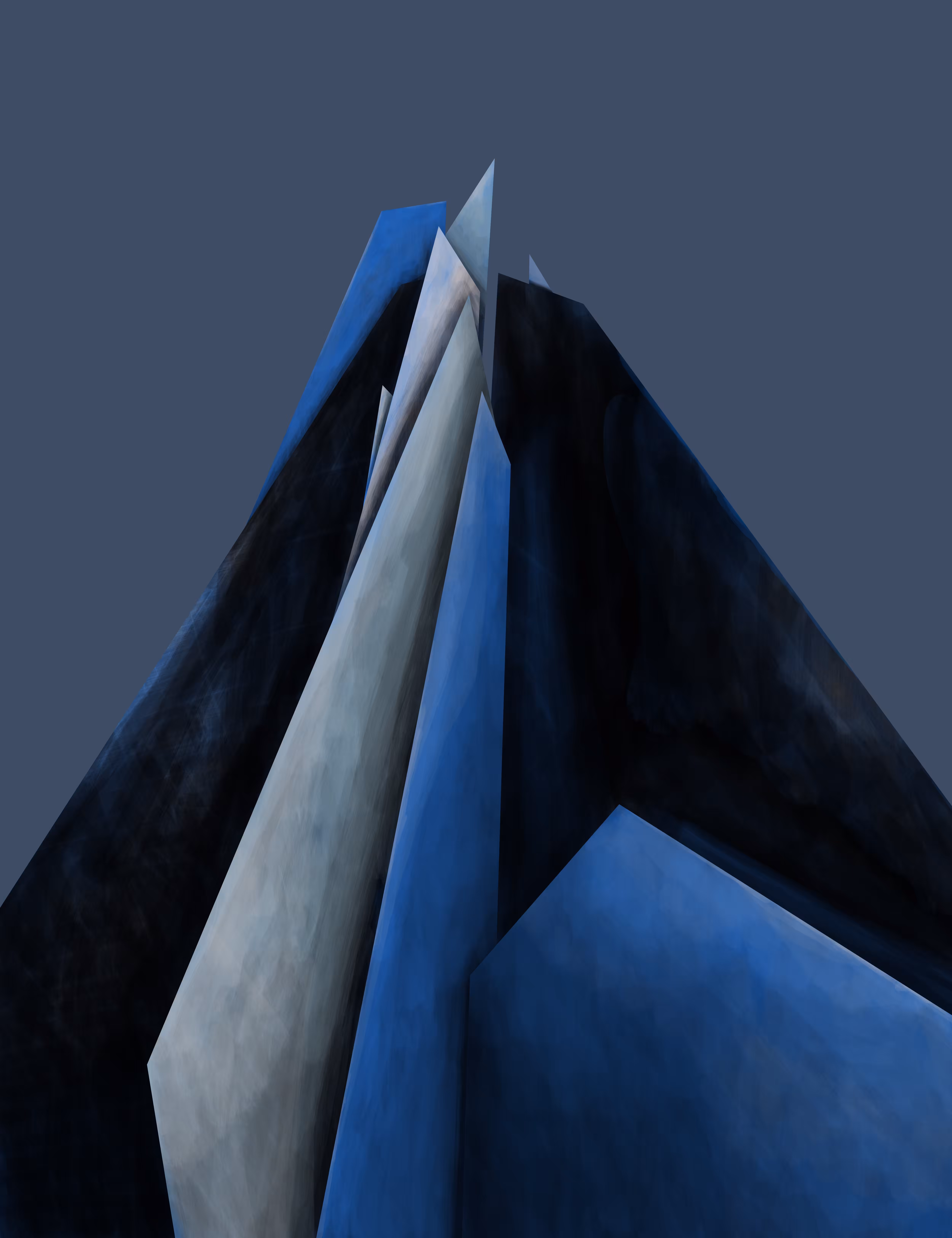 Blue Pyramid. Triptych, Panel 3