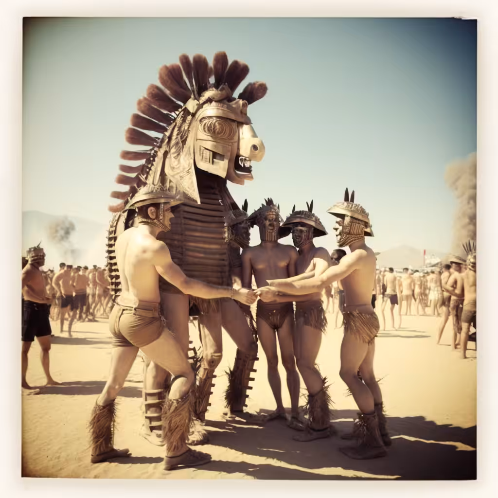Burning (Trojan) Man