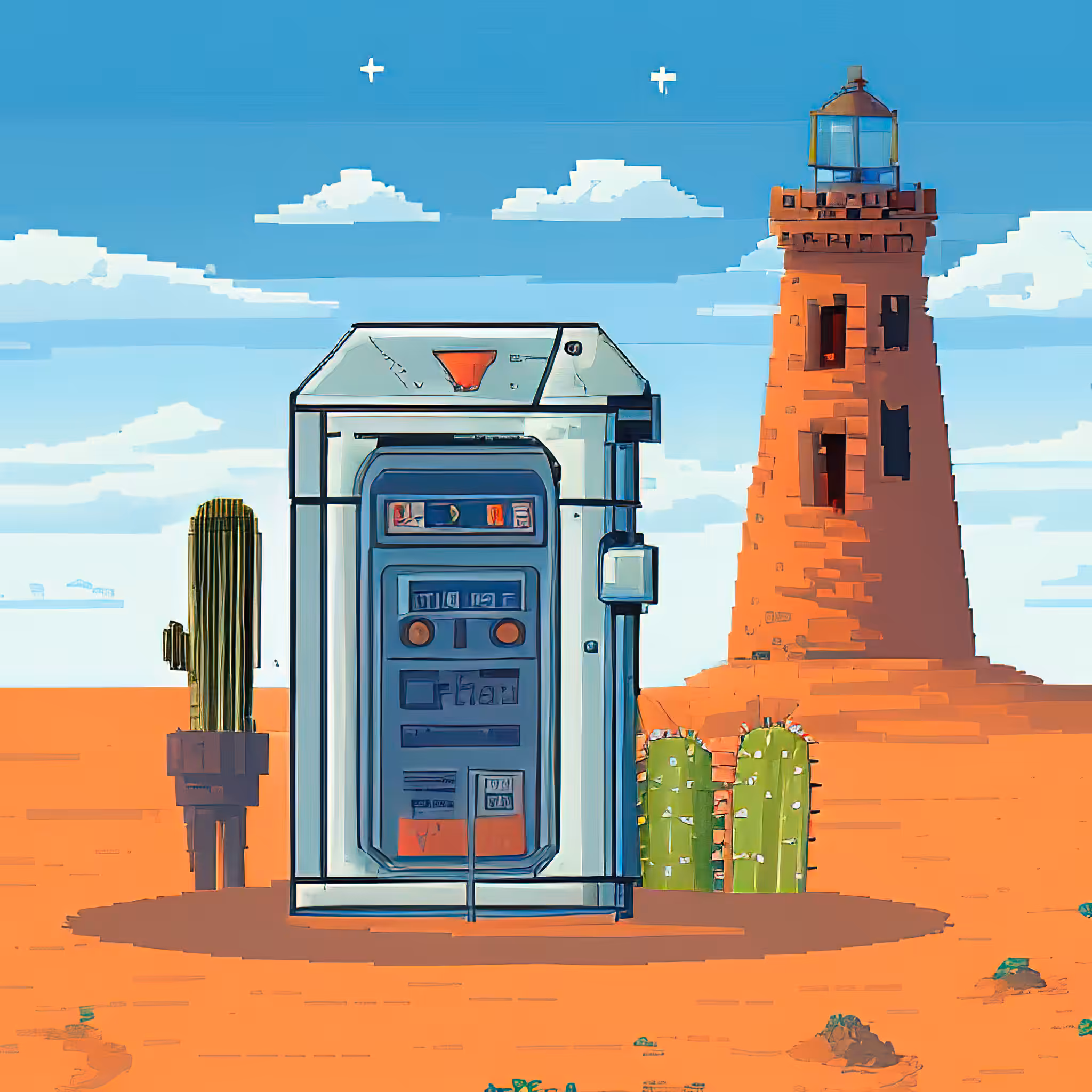 Time machine and a lighthouse