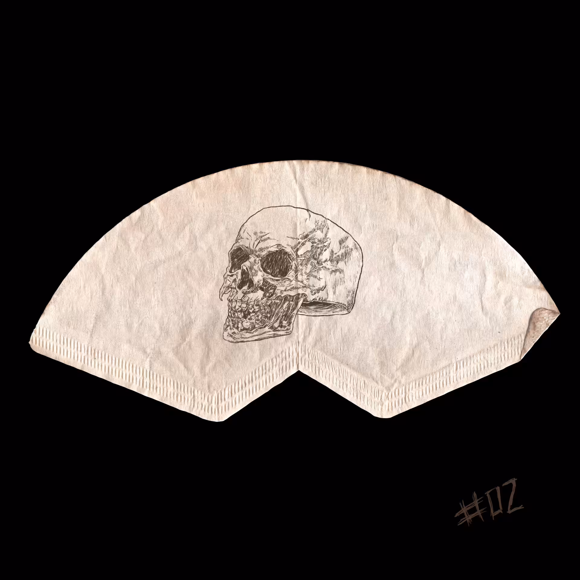 Coffee filter paper #02 - Skull Ring