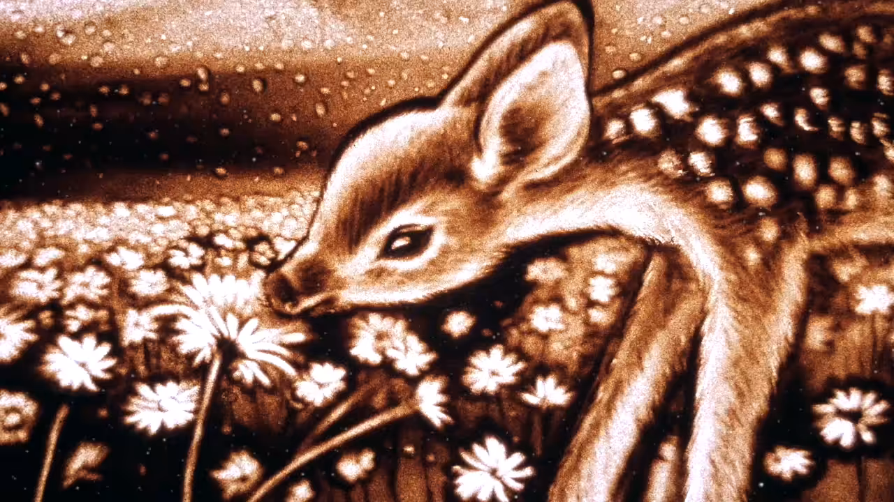 curious baby deer