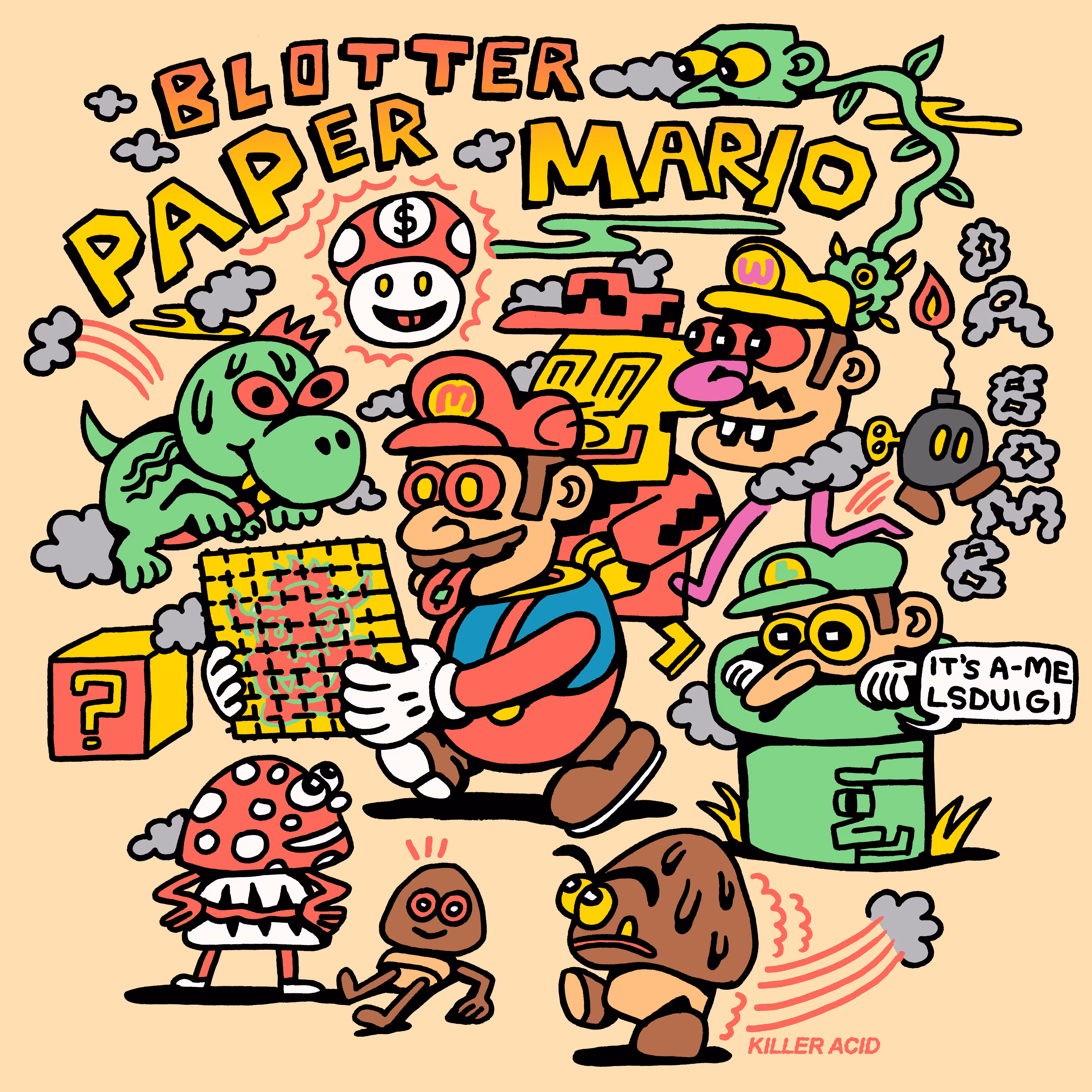 Blotter Paper Mario 