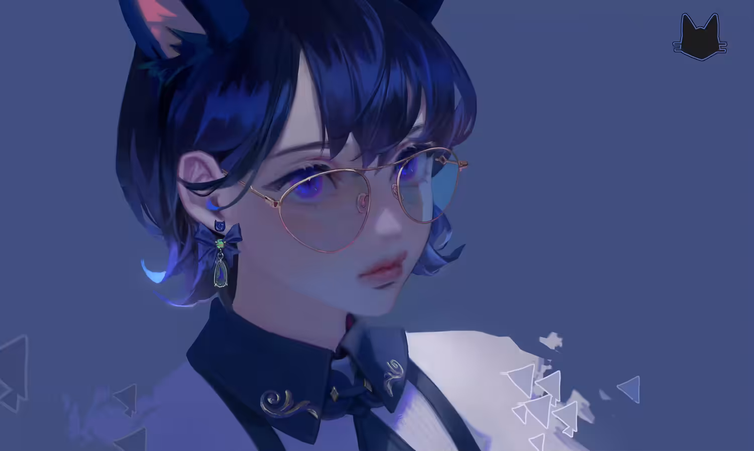 Shy cat_Glasses