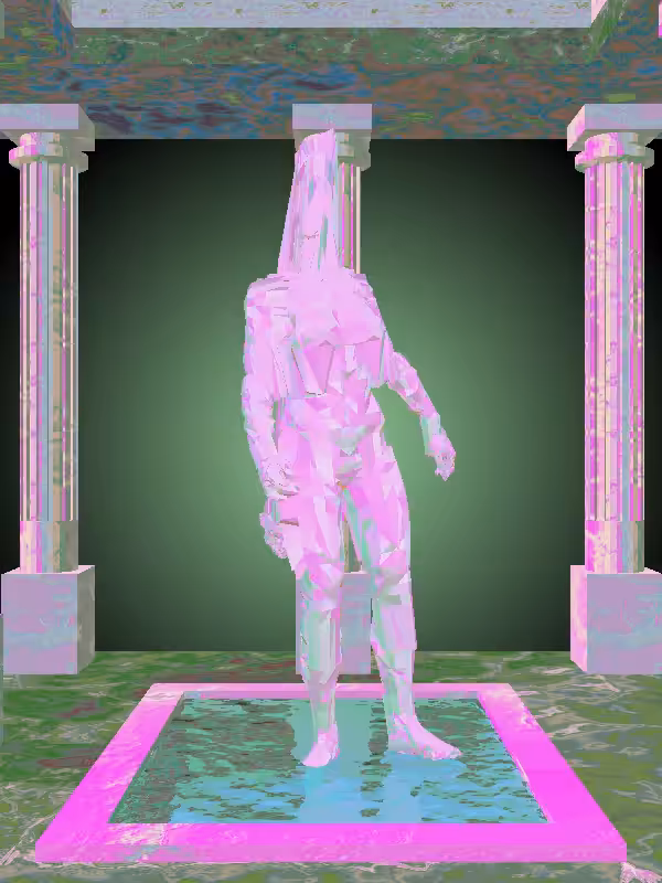 HeavenComputer: The Fragmented Drunk Light Blue Woman #5197