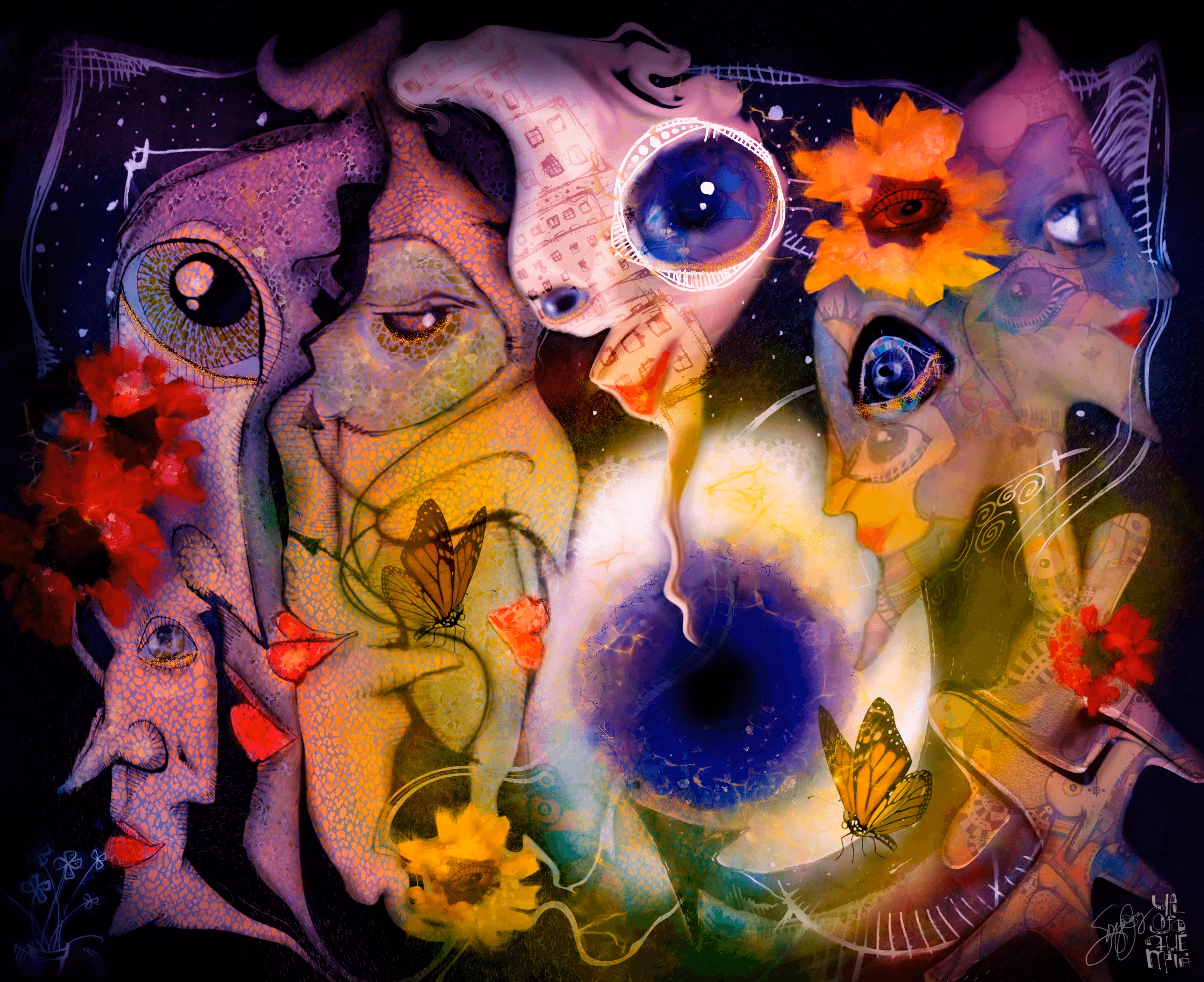"Discovering the Magic of Life"  1/1 (Ancient Friends Collaboration: seeking_sonja & ...y el ojo qué