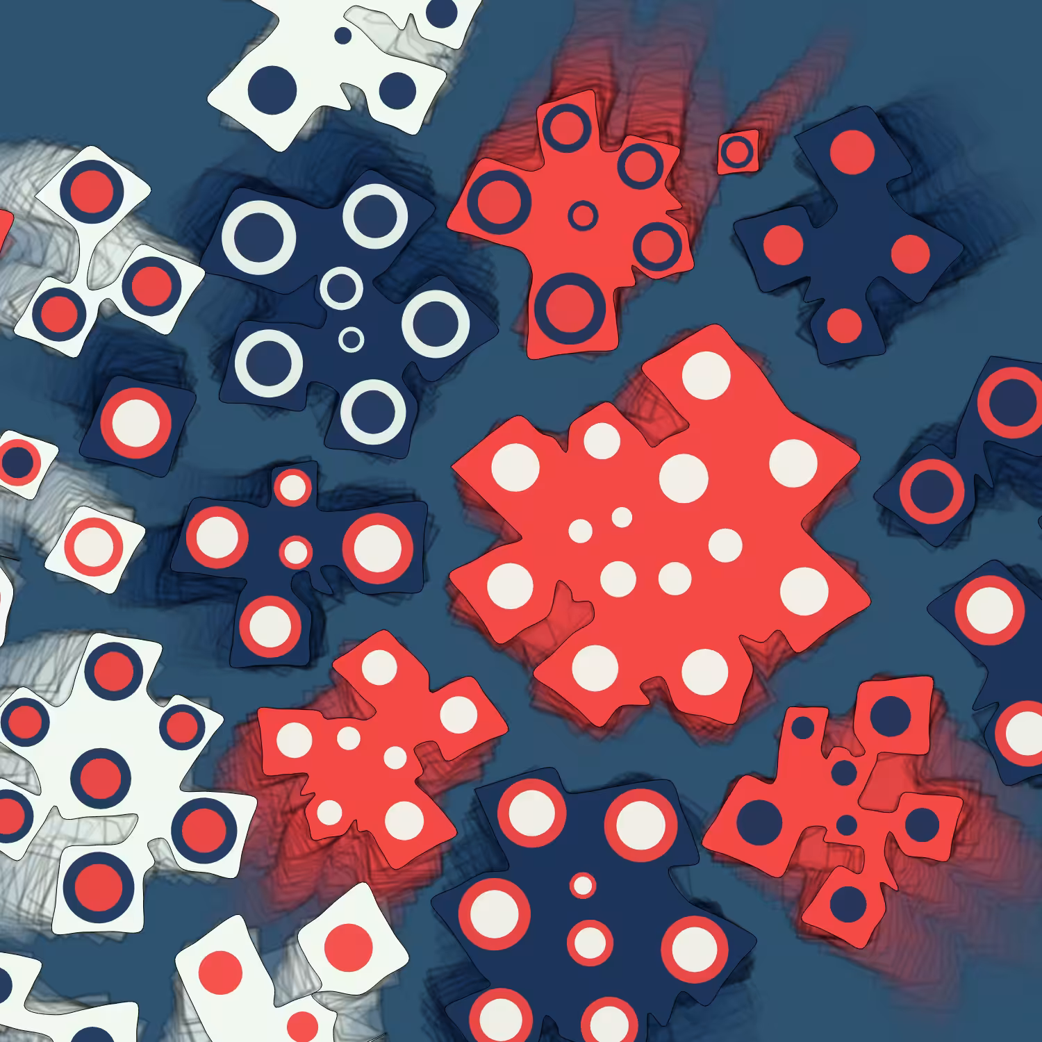 Geometric colorful shapes (Free edition) #108