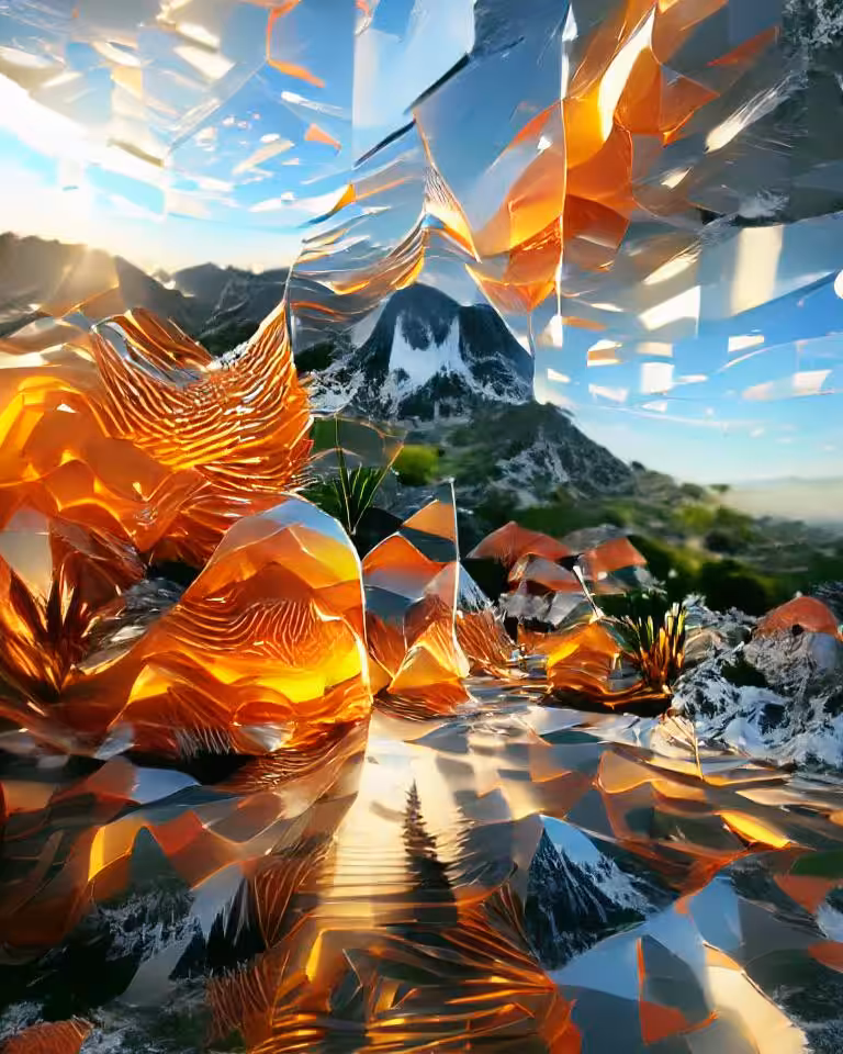 glassy peaks