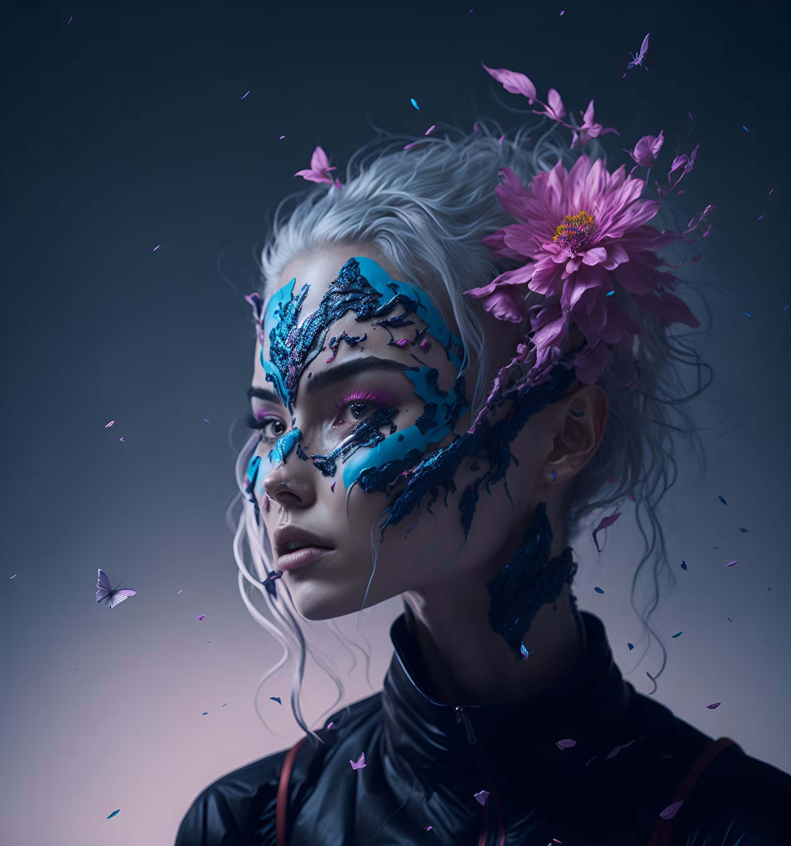 MASK, FLOWER and BUTTERFLY
