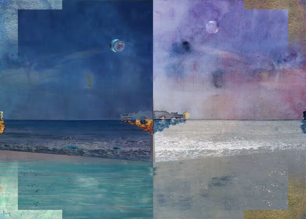 Setting sun, blue & violet