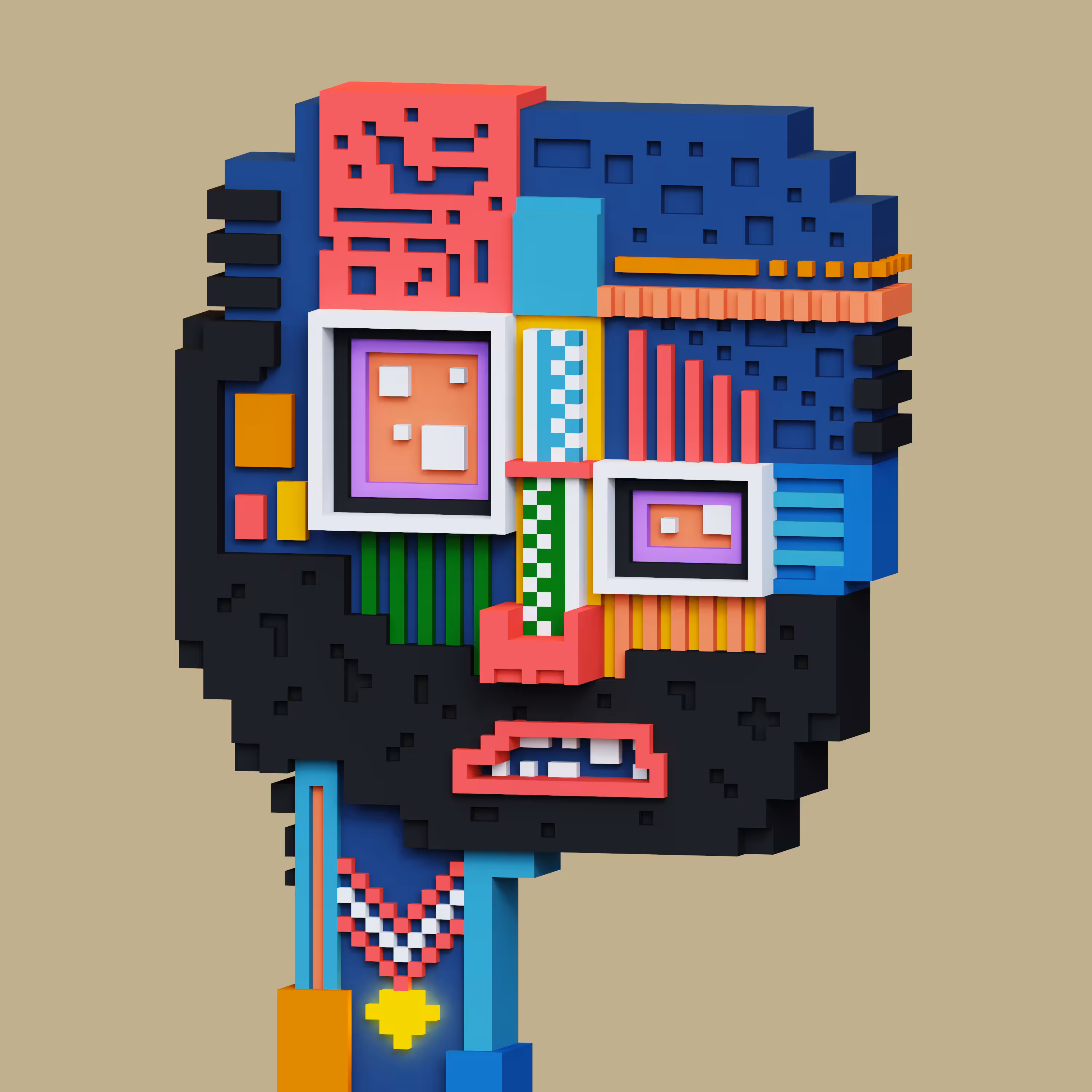 Pop Cubism Voxel 09