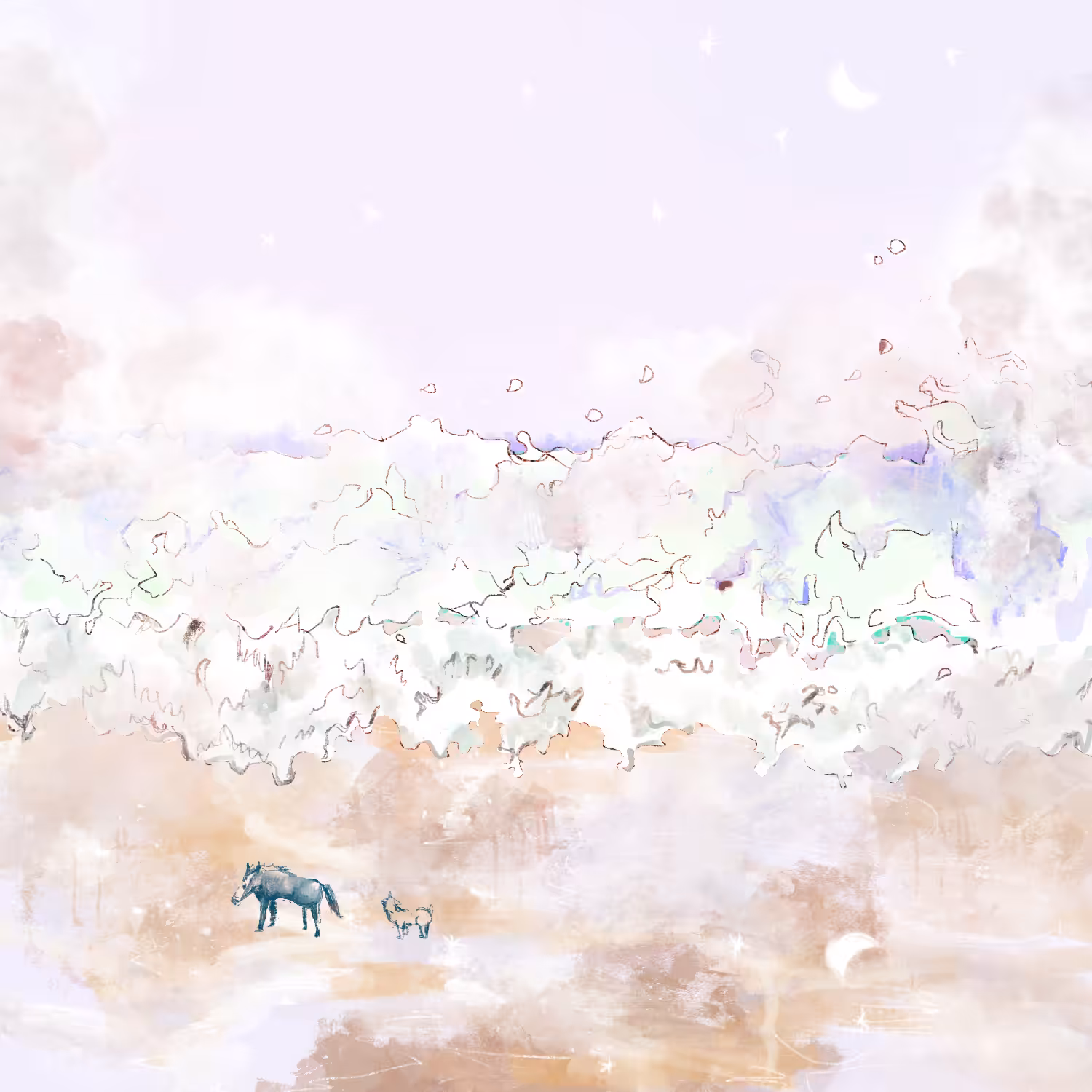 The quiet sea in the morning