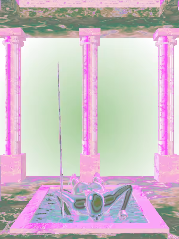 HeavenComputer: The Athletic Shimmery Blue Woman #6662