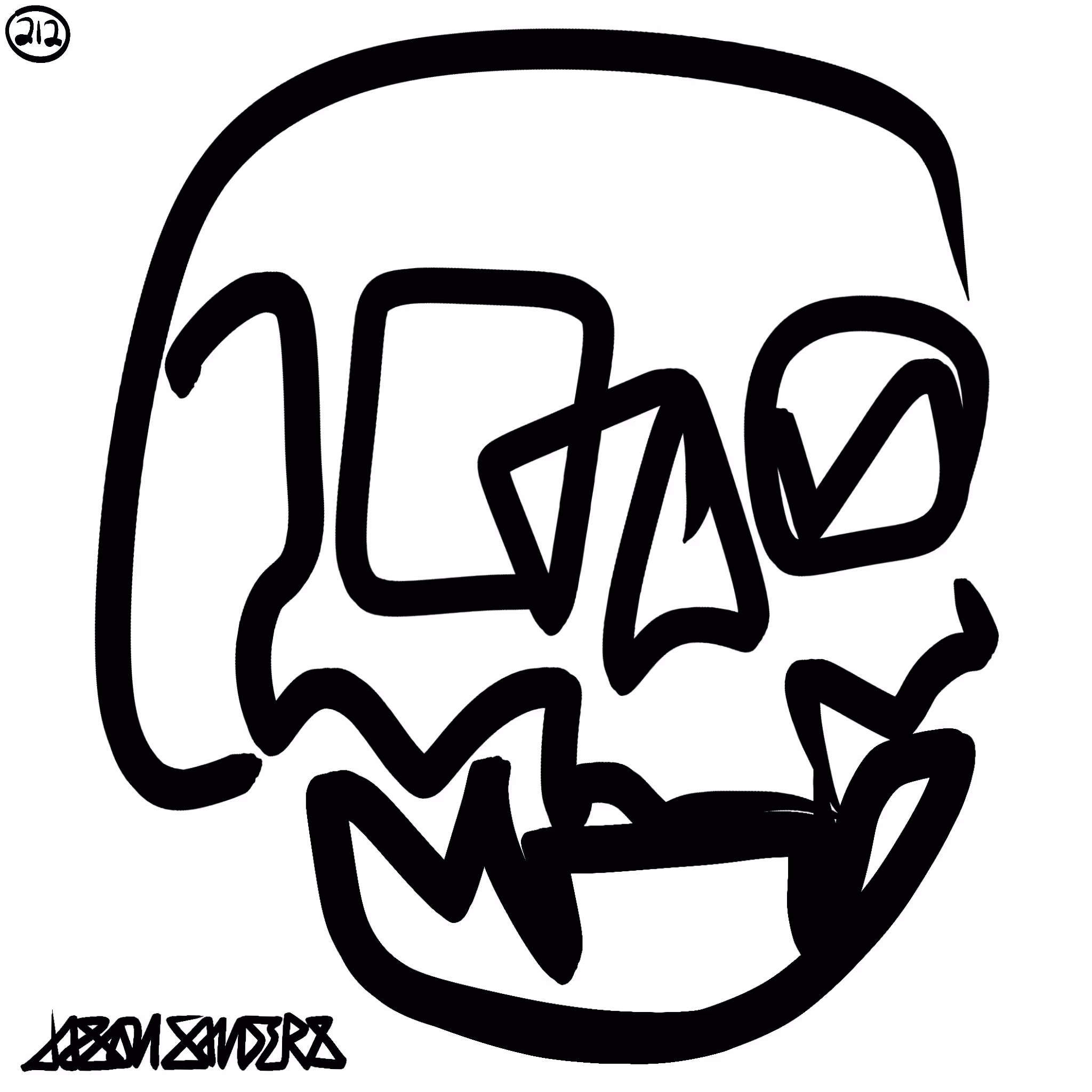 Skull Lines “Fifty-Five” By DrainedEye | #212