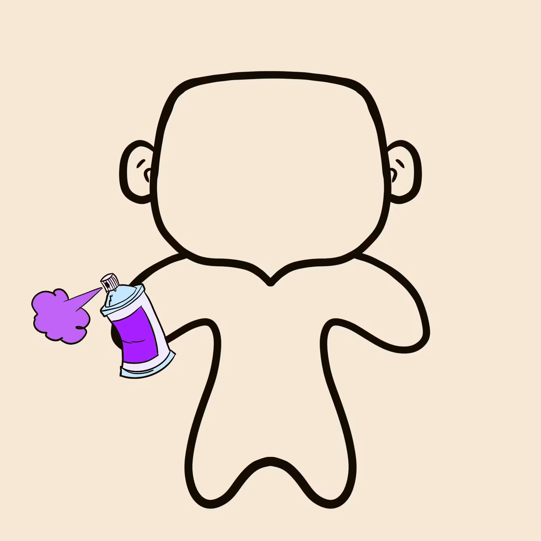 Splatter Punks - Accessories: Splatter Punks Accessories - Purple Spray Can