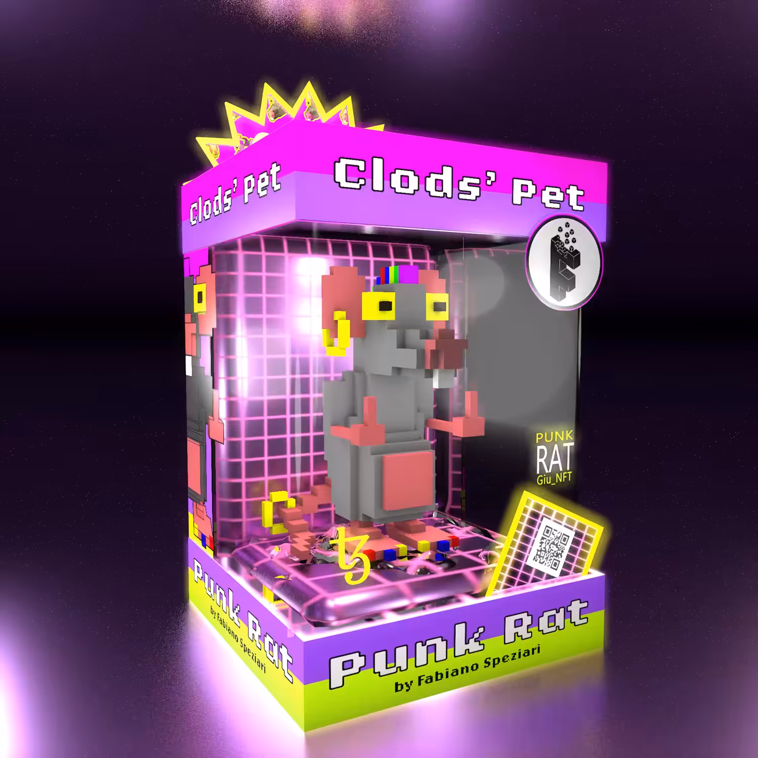 Punk Rat - Cryptoy Saga and Clods' Pet by Giu_NFT & Fabiano Speziari