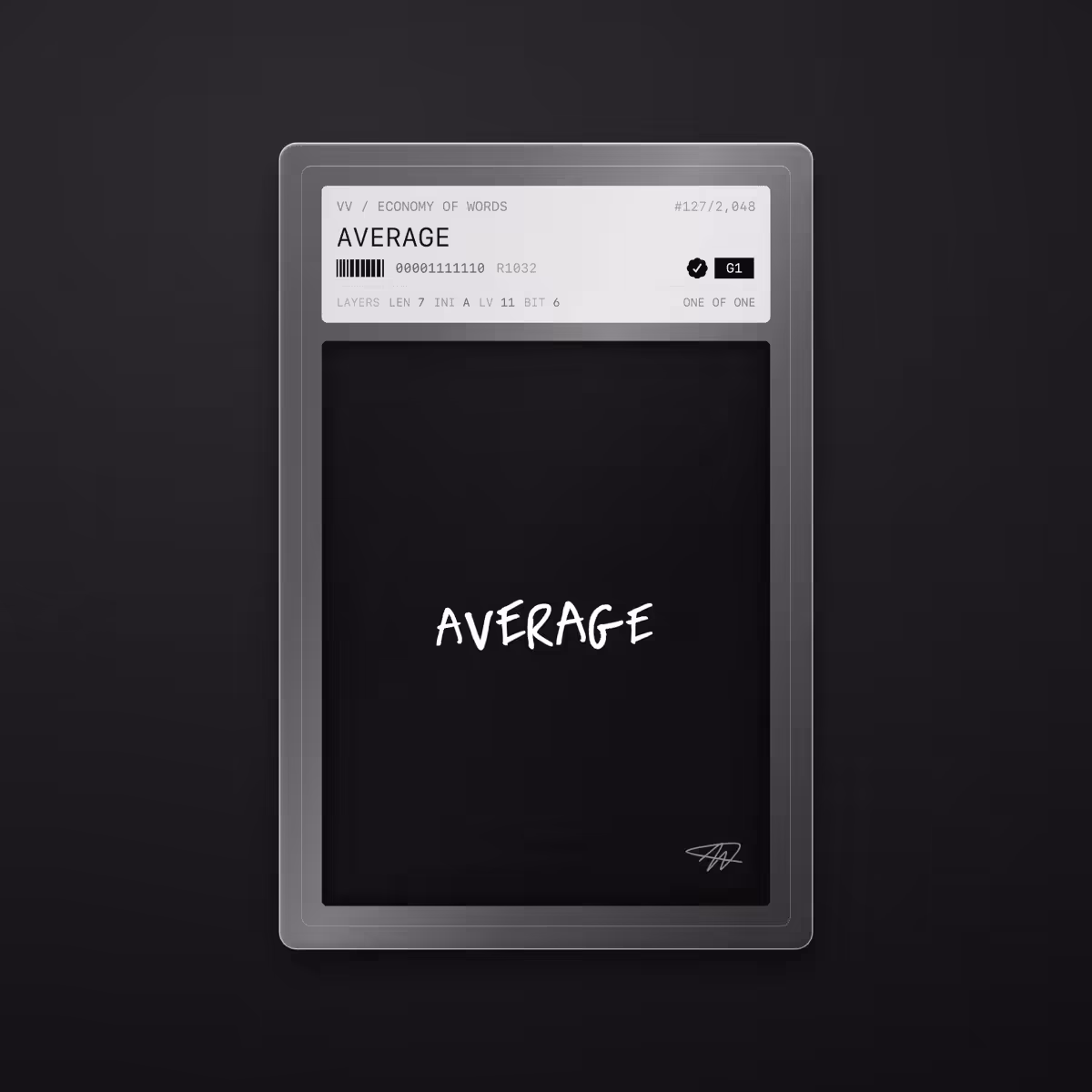 Economy of Words: AVERAGE · #127