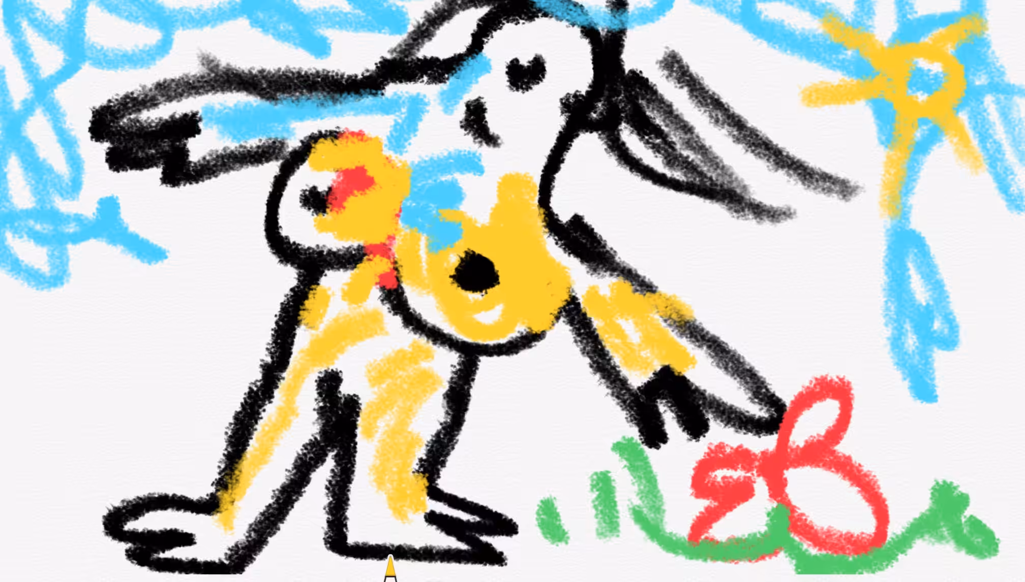 "Woman picking a flower"