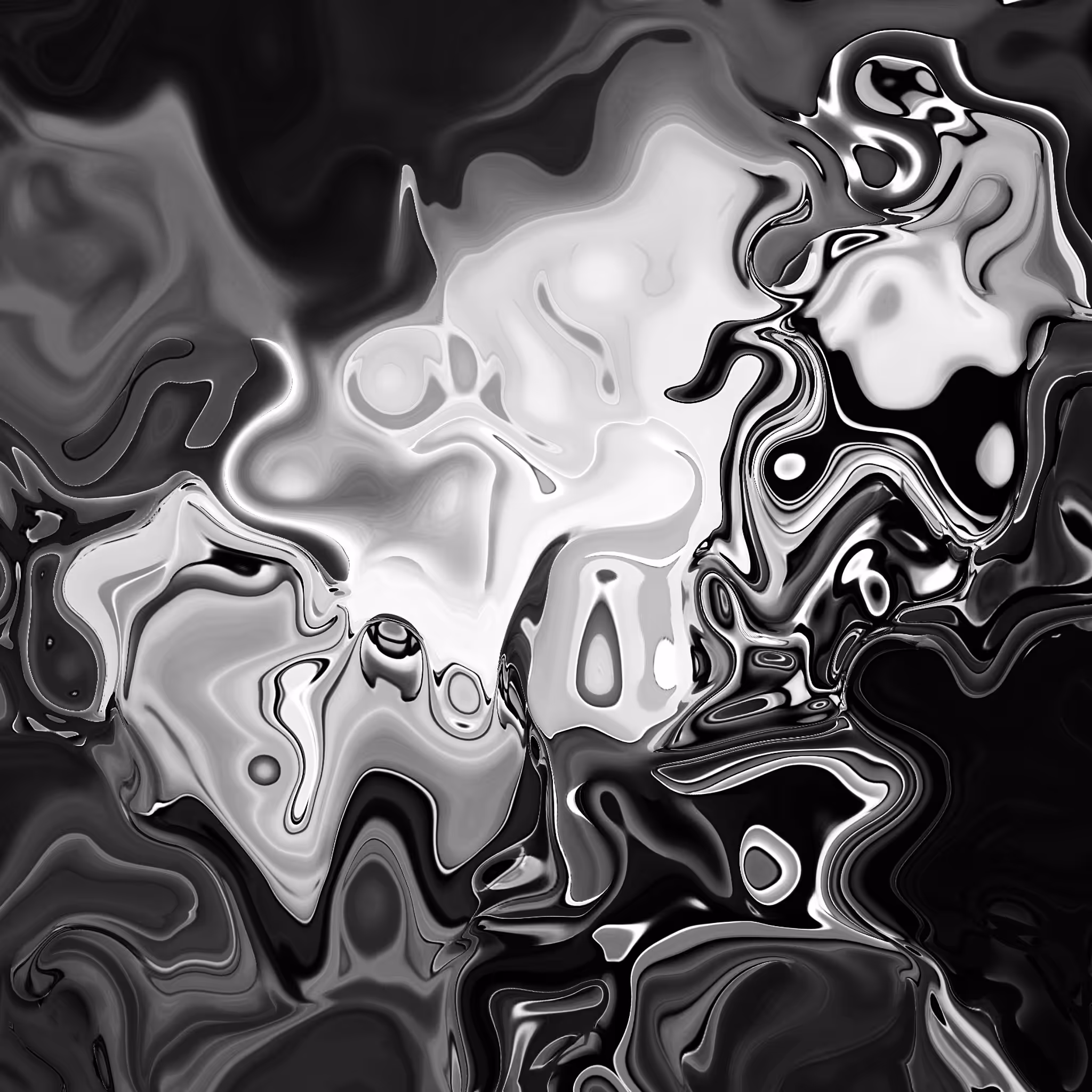 Through the Liquid Glass - Monochrome 1