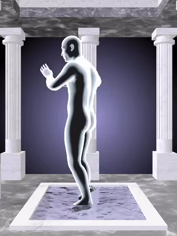 HeavenComputer: The Robotic Luminescent Chrome Man #5802