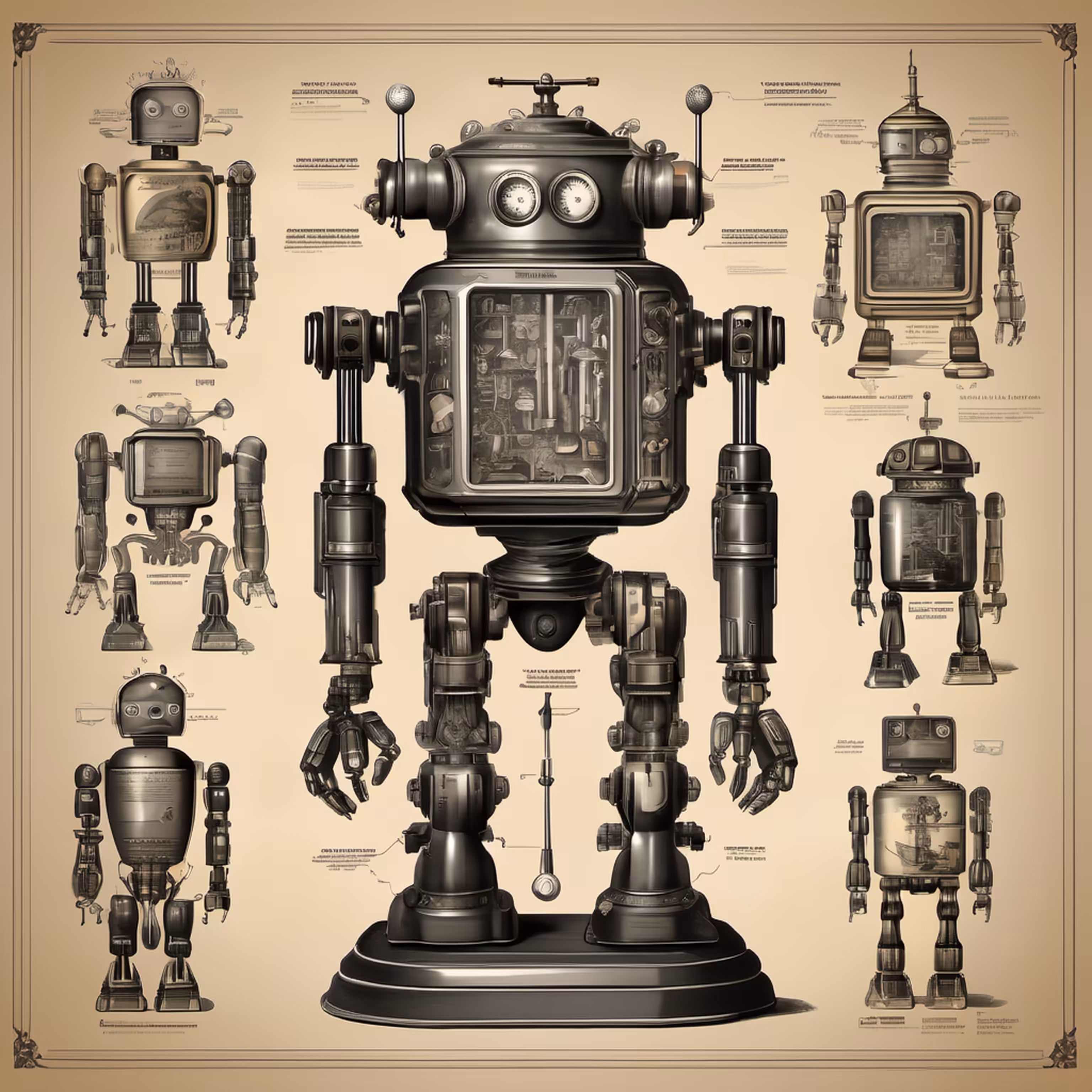 STUDIES ON ROBOTS - 19TH CENTURY #17
