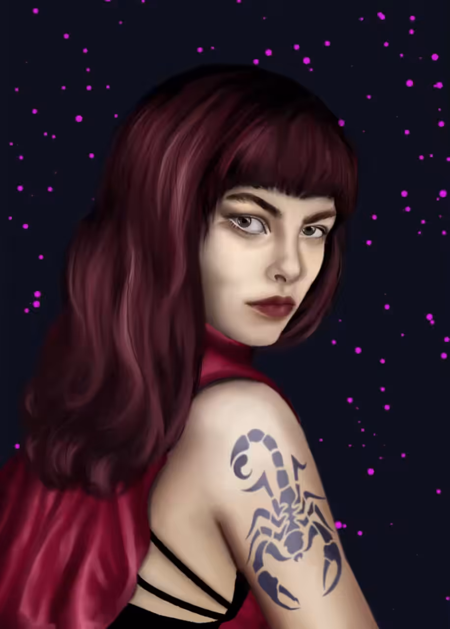 Girl With Scorpion Tattoo